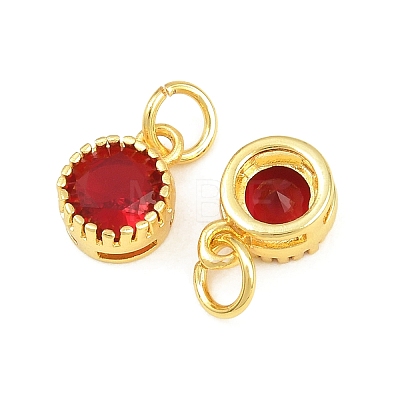Brass Pave Cubic Zirconia Charms CU-CBA3D67-02G-08-1