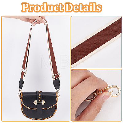 Jacquard Weave Ethnic Style Polyester Wide Bag Handles FIND-WH0136-40A-1