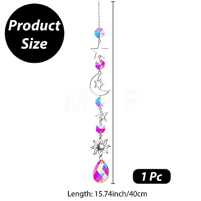 1Pc Iron Big Pendant Decorations DJEW-CN0001-37C-1
