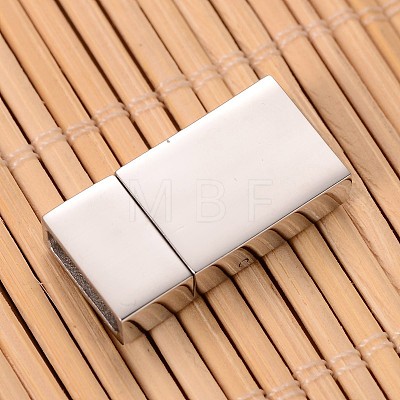 Smooth Surface 304 Stainless Steel Rectangle Magnetic Clasps STAS-I045-04A-1