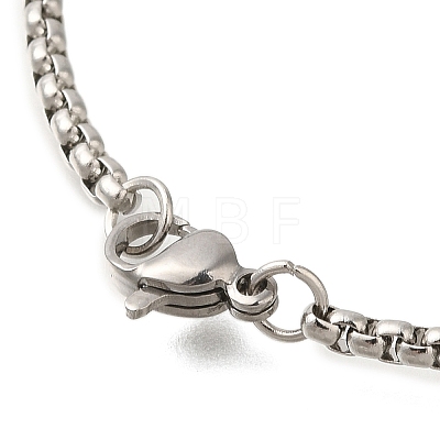 304 Stainless Steel Box Chain Hollow Cute Cat Pendant Necklaces NJEW-S003-09P-1