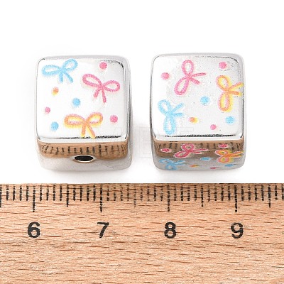 Printed Plating Acrylic Beads AC-CBA655C-17C-1