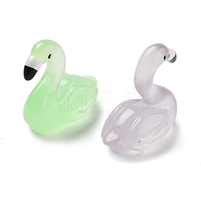 Resin Flamingo Shape Figurines RESI-B027-08-1