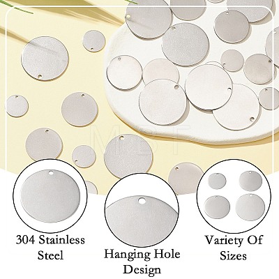 304 Stainless Steel Stamping Blank Tag Charms STAS-CJ0002-01-1