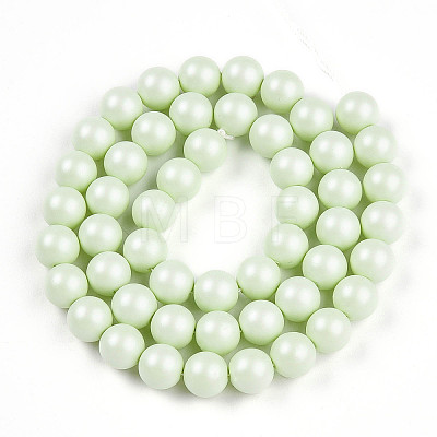 Baking Painted Pearlized Glass Pearl Bead Strands HY-N002-8mm-B02-1