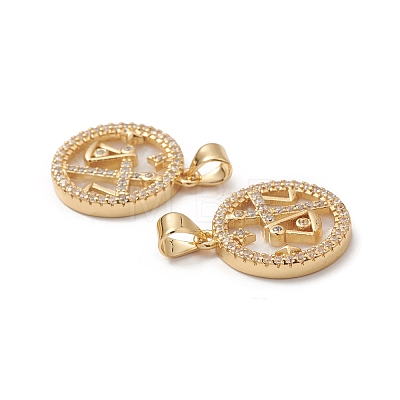 Rack Plating Brass Shell Pendants KK-D087-25G-07-1