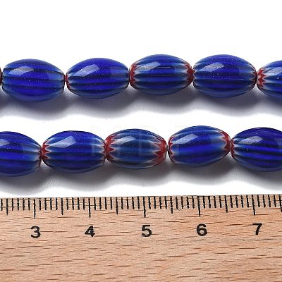 Handmade Millefiori Lampwork Beads Strands LAMP-F035-12N-1