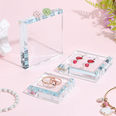 Transparent Glass Display Pedestals ODIS-WH0038-298B-1