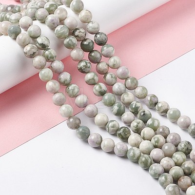 Natural Peace Jade Beads Strands X-G-G905-07-6MM-1