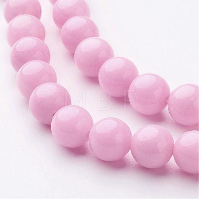 Natural Mashan Jade Round Beads Strands G-D263-4mm-XS23-1