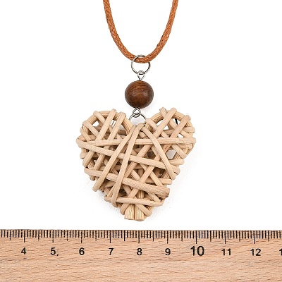 Boho Woven Rattan Pendant Long Necklaces WD-CBA76F6-01A-1