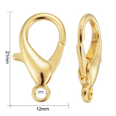 Zinc Alloy Lobster Claw Clasps X-E107-G-1