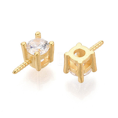925 Sterling Silver & Clear Cubic Zirconia Peg Bails STER-T008-72G-1