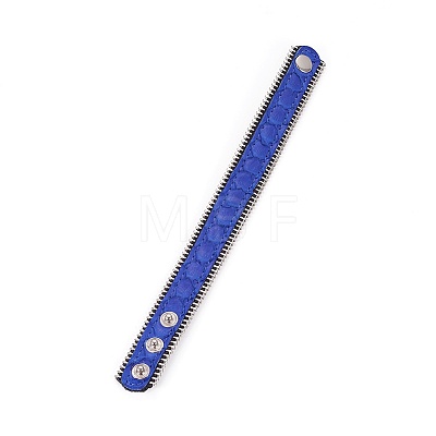 Snakeskin Leather Bracelets BJEW-G614-02-1