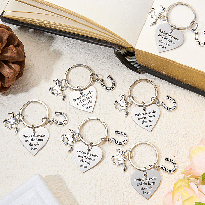 6Pcs Alloy Keychains KEYC-SW00044-1