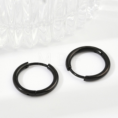 202 Stainless Steel Huggie Hoop Earrings EJEW-F111A-15mm-EB-1