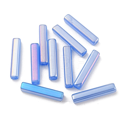 Electroplate Glass Beads GLAA-D024-01C-1
