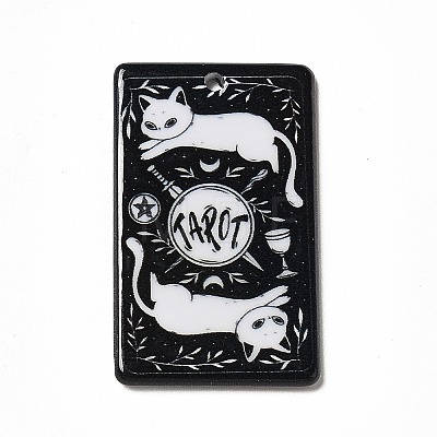 Tarot Theme Printed Acrylic Pendants MACR-G061-04M-1