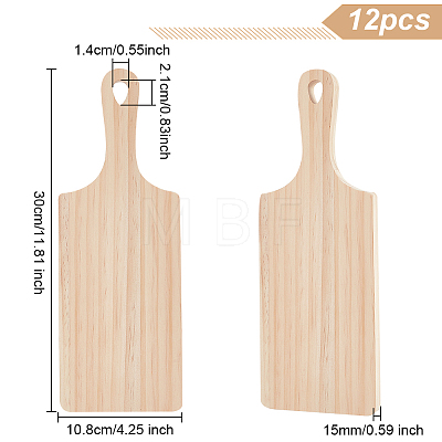 Pine Wooden Cutting Board with Handle AJEW-WH0250-93A-1