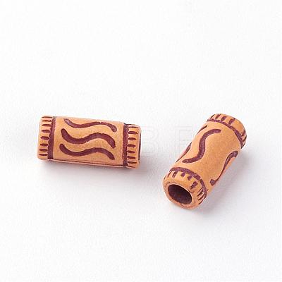 Imitation Wood Acrylic Beads SACR-Q186-20-1