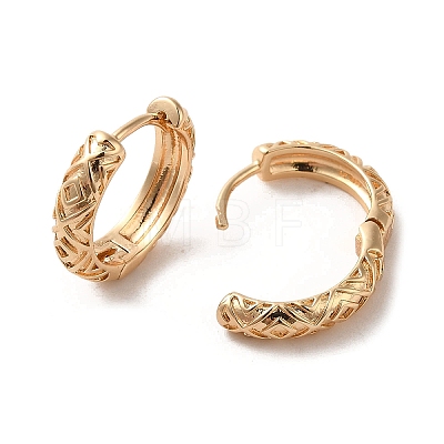 Brass Hoop Earrings EJEW-C073-15KCG-1