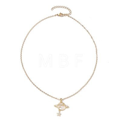Brass Pendants Necklaces NJEW-TA00163-1