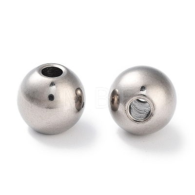 Titanium Steel Beads STAS-B060-01B-P-1