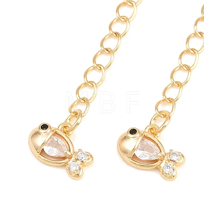 Brass Curb Chain Extender KK-P354-23G-1
