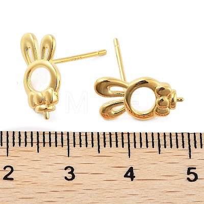 925 Sterling Silver Stud Earrings Findings EJEW-B038-07G-1