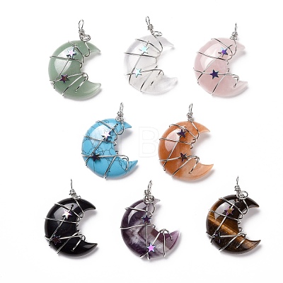 Natural & Synthetic Gemstone Pendants G-B023-01P-1