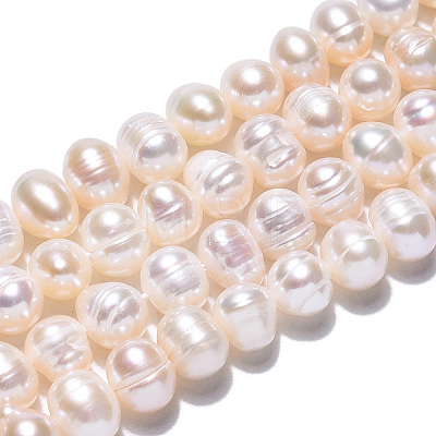 Grade AB Natural Cultured Freshwater Pearl Beads Strands PEAR-N013-05G-1