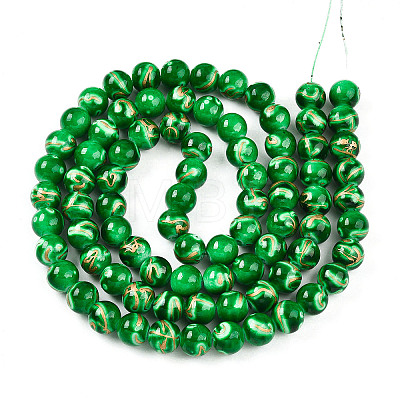 Baking Paint Glass Beads X1-DGLA-N010-10mm-04-1
