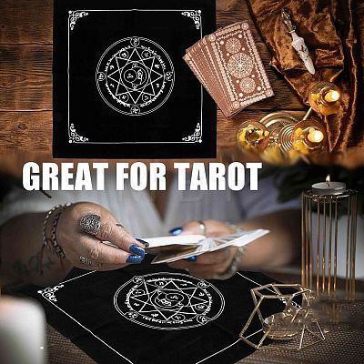 1Pc Square Velvet Tarot Tablecloth for Divination AJEW-CN0001-60B-1