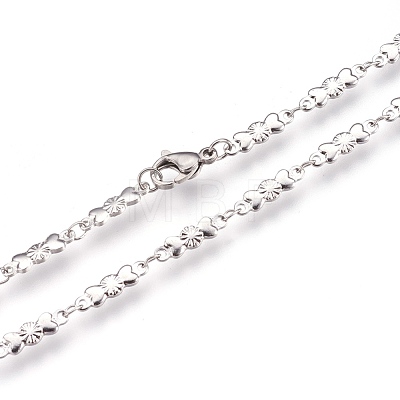 304 Stainless Steel Link Necklaces NJEW-G313-06P-1