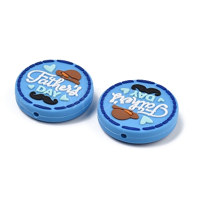 Father's Day Silicone Beads SIL-V006-02J-1