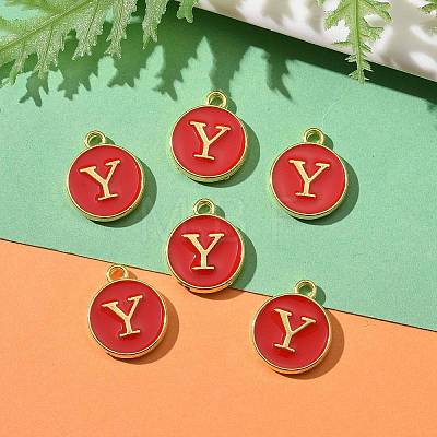 Golden Plated Alloy Enamel Charms LS-X-ENAM-S118-03Y-1