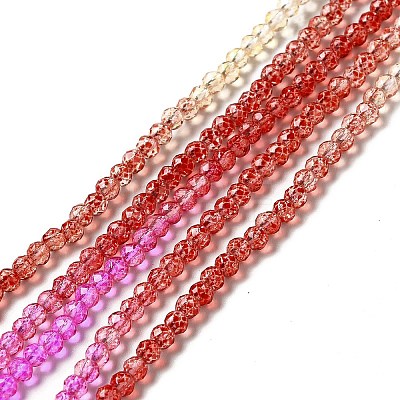 Transparent Gradient Color Glass Beads Strands X1-GLAA-H021-01B-10-1