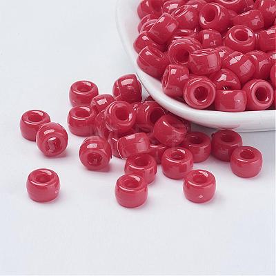 Opaque Acrylic European Beads PL338-5-1