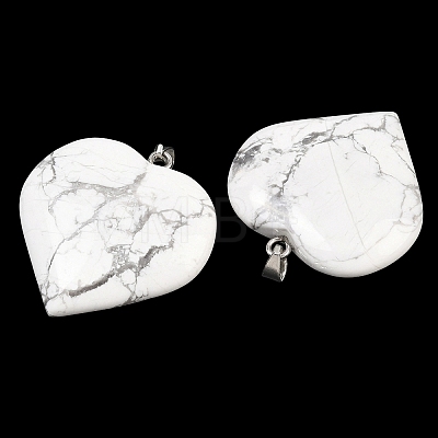 Natural Howlite Pendants GG-K002-04B-1