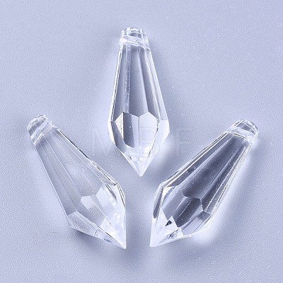 Transparent Acrylic Pendants TACR-WH0002-02-1
