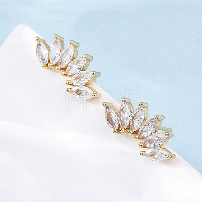 Horse Eye Sparkling Cubic Zirconia Stud Earrings for Her ZIRC-C025-25G-1