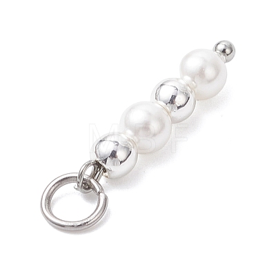 Shell Pearl with Synthetic Non-magnetic Hematite Pendants PALLOY-JF04716-1