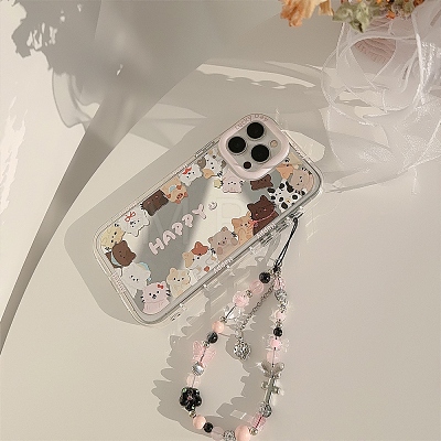 Cat Mirrored Axrylic Mobile Phone Cover PW-WG472D8-10-1