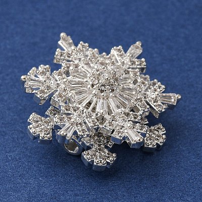 Brass Micro Pave Cubic Zirconia Beads KK-D378-19P-01-1