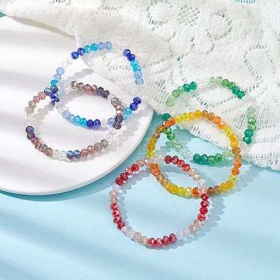 Glass Beaded Stretch Bracelets for Women BJEW-JB09675-1