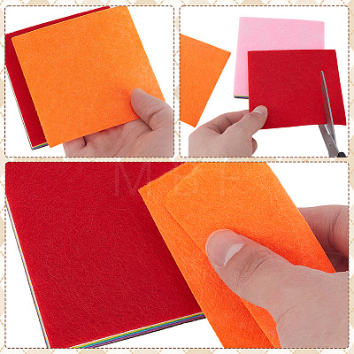 40Pcs Square Felt Fabric DIY-CY0003-37-1