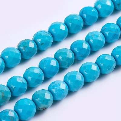 Natural Howlite Beads Strands TURQ-P027-40-1