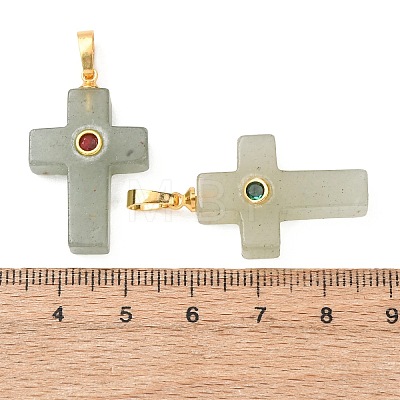 Natural Green Aventurine Pendants G-B180-01G-13-1