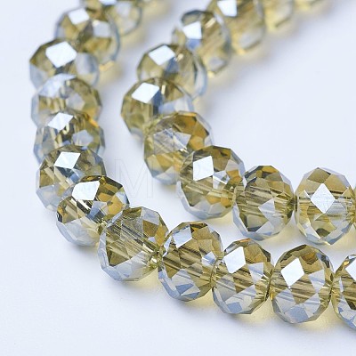 Electroplate Glass Beads Strands EGLA-A034-T10mm-A01-1