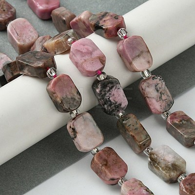 Natural Rhodonite Beads Strands G-C098-A07-01-1
